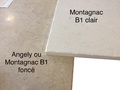 Comparaison d'échantillons en pierres naturelles Montagnac B1