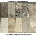 Comparaison d'échantillons de TRAVERTIN pierres naturelles
